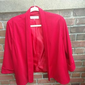 Drape front blazer